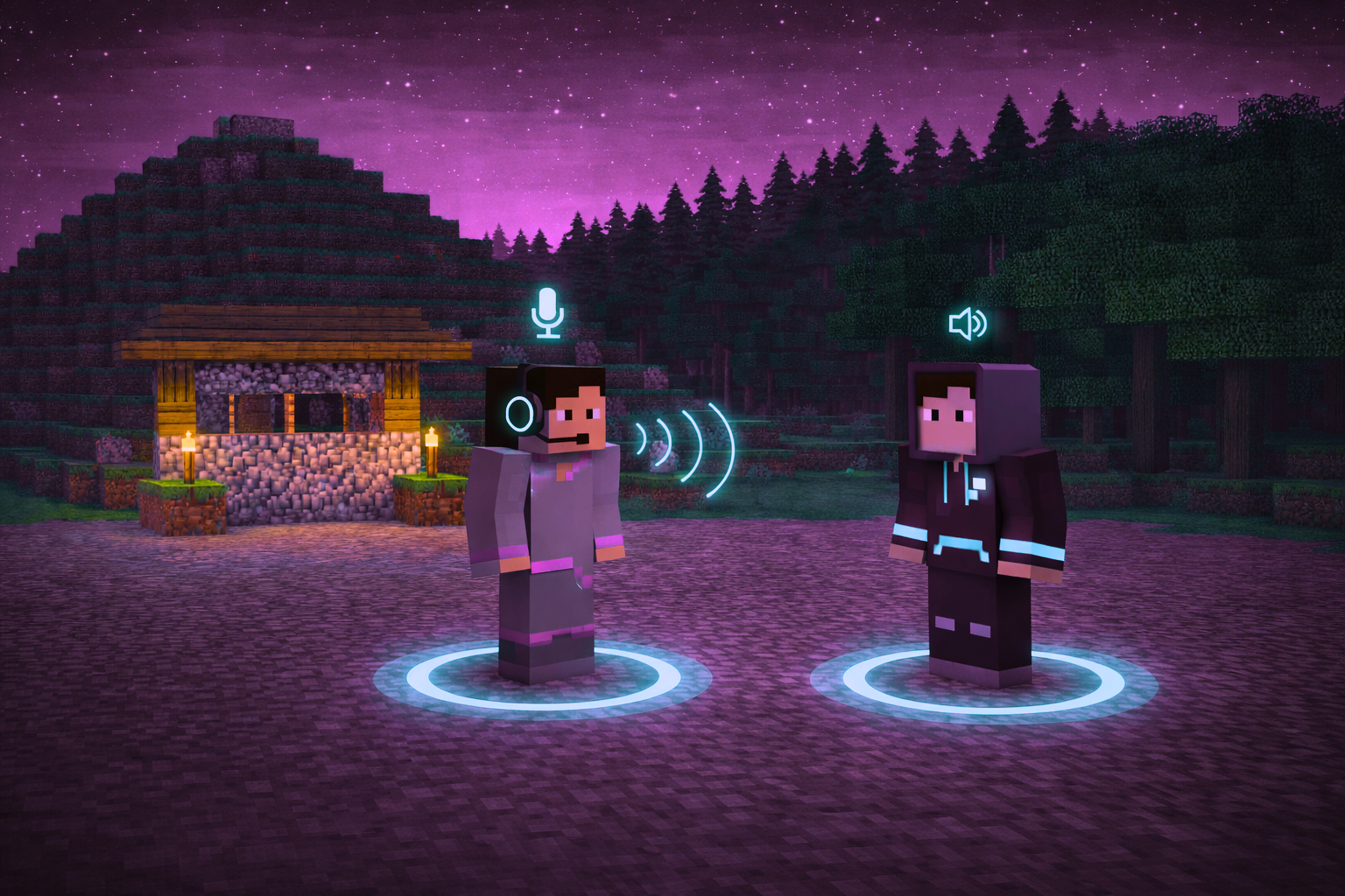 Two players using Echo VoiceMod for voice communication